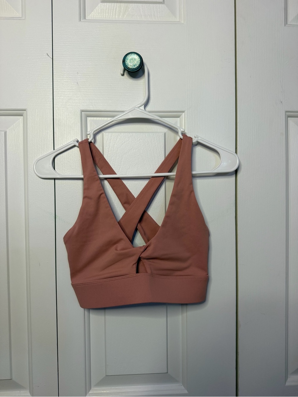 Fabletics Mauve Cross-Back Sports Bra